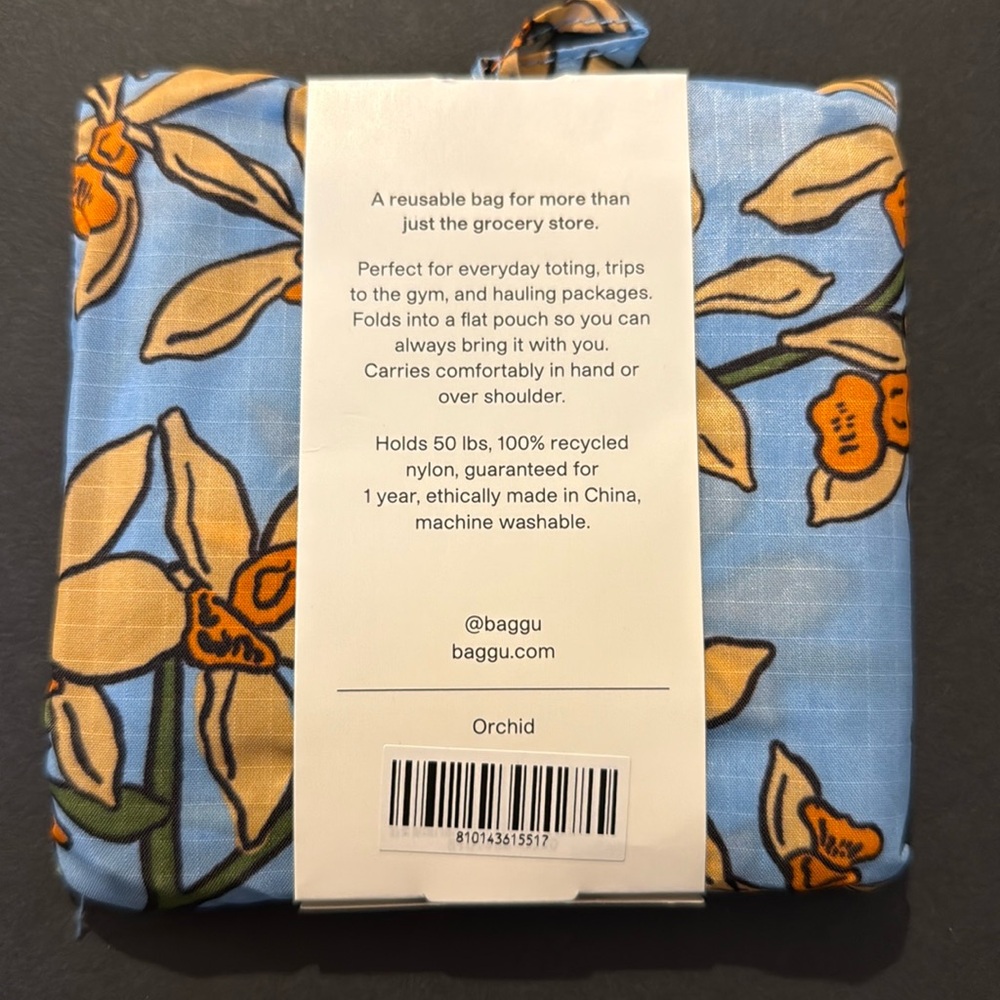 NWT BAGGU ORCHID Standard Size Reusable Bag - Picture 2 of 5